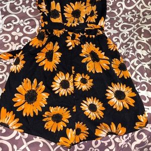 shein sunflower halter romper